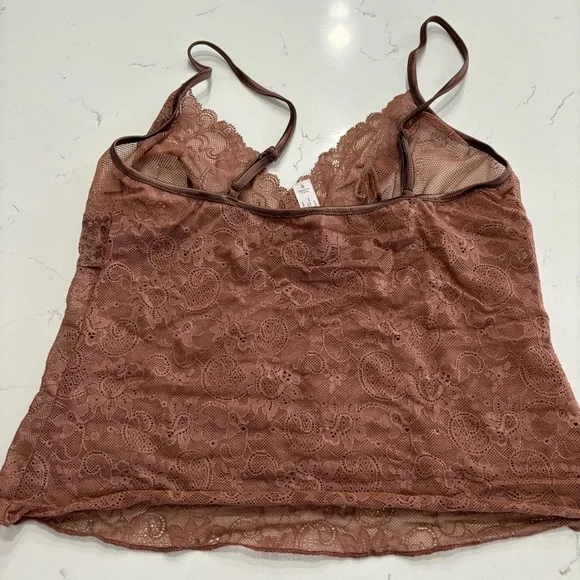 Lace Camisole Top in Brown - Picture 6 of 8
